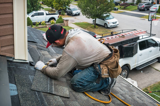 Professional Flat Roof Repair technician working in Allentown, NJ
